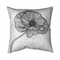 Fondo 20 x 20 in. Bright Poppy Flower-Double Sided Print Indoor Pillow FO2791609
